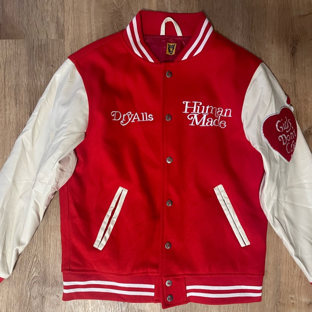 Human Made Girls Don’t Cry Dry Alls Varsity Jacket - Picture 5 of 13